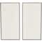 32" x 17" White Wood Geometric Home Wall Décor Set with Black Frame